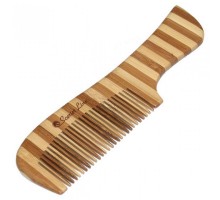 Гребень для волос бамбук с ручкой, Scarlet line, 17,5 см.