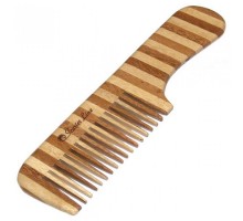Гребень для волос бамбук с ручкой, Scarlet line, 18 см.