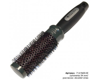 Расческа-брашинг Scarlet line для волос термическая, 34 мм.