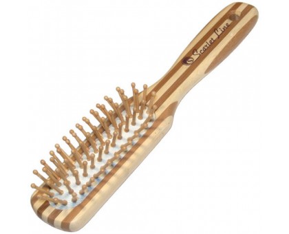 Расческа для волос массажная с деревянными зубцами